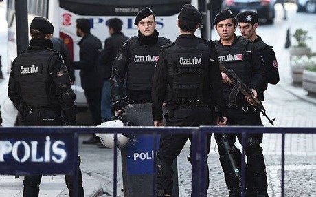 Turkish police forces. AFP