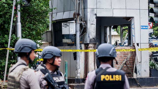 Two civilians- an Indonesian and a Canadaian- were killed in the attack as well as five attackers