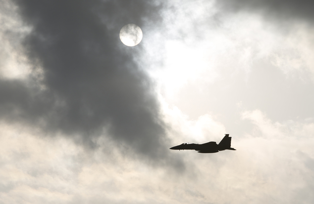 A U.S. Air Force F15 fighter jet takes off from Kadena Air Base in Okinawa southwestern Japan Thursday Jan. 7 2016. North Korea's declaration that it had