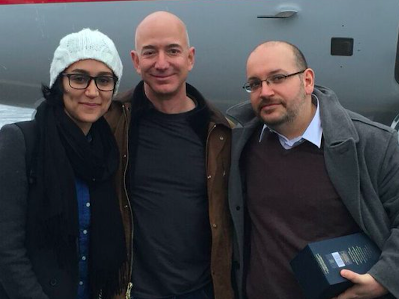 Jeff Bezos and Washington Post reporter Jason Rezaian