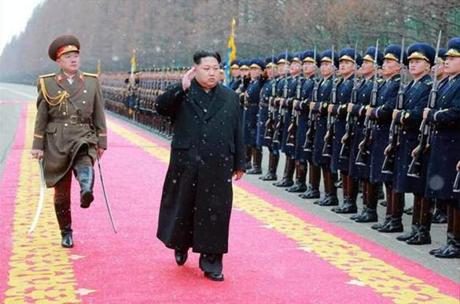 Korean Central News Agency showed North Korean leader Kim Jong-un making a congratulatory visit to the Ministry of People’s Armed Forces earlier this month