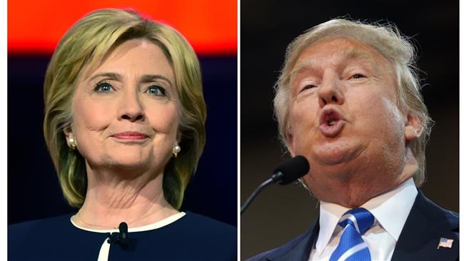 US Democratic presidential candidate Hillary Clinton and her Republican counterpart Donald Trump