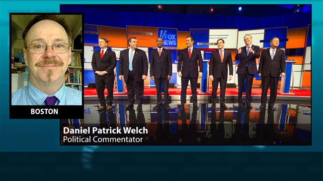 US GOP presidential candidates are competing with each other to keep non-whites out of the US says Welch