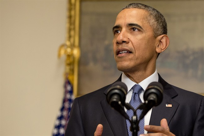 President Barack Obama speaks in the Cabinet Room of the White House in Washington