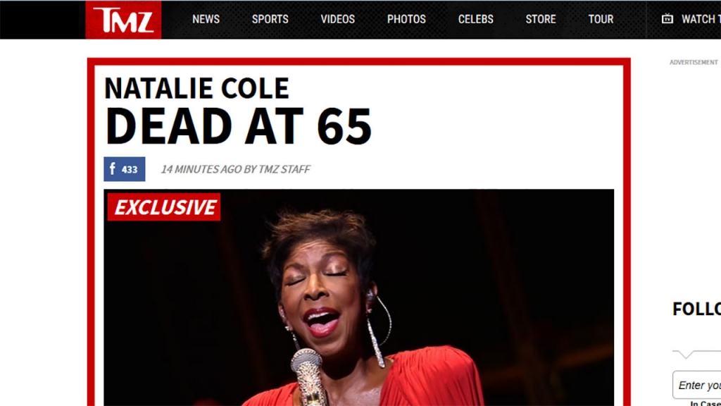 Singer Natalie Cole Dies at 65