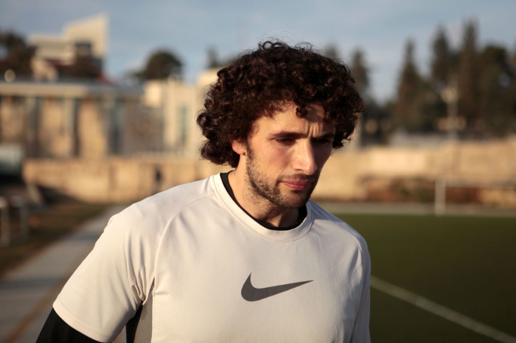 Mohammed al Khatib trains at a track field at a high school in Ramallah West Bank The 25 years-old yoga and fitness instructor living in Ramallah who is training for a chance to race in the prestige 100m and 200m sprint events at the 2016 Olympic Games