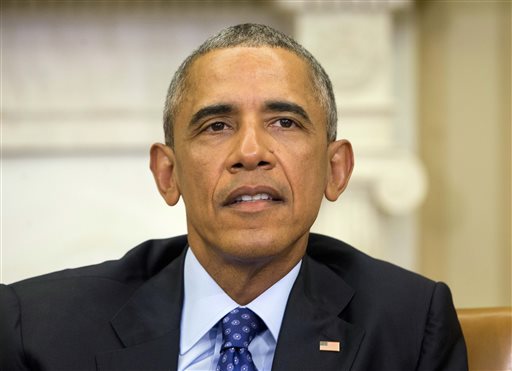 Obama speaking in the Oval Office of the White House in Washington. The Obama administration will announce as early as Thursday Jan. 21 2016 its plan to introduce new visa requirements for Eu