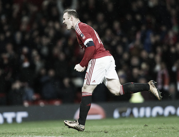 Wayne Rooney celebrates vs Sheffield United