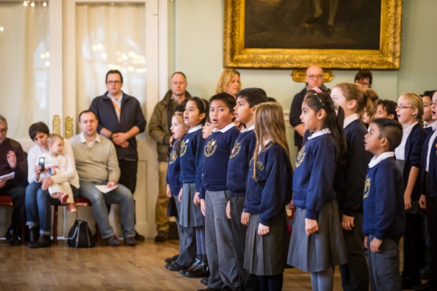 Holocaust Memorial Day- St Martha's school choir sing. ANL-160125-084817009