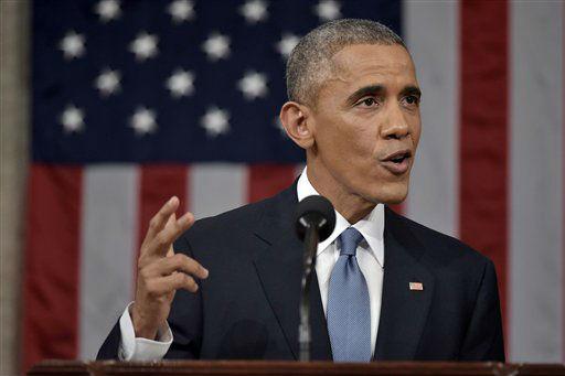 President Obama delivering his final State of the Union address AP