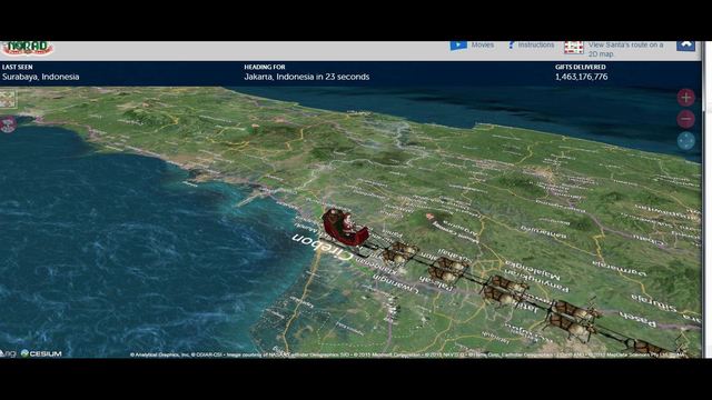 Where's Santa? 14000 kms from Ireland, that's where – and moving fast