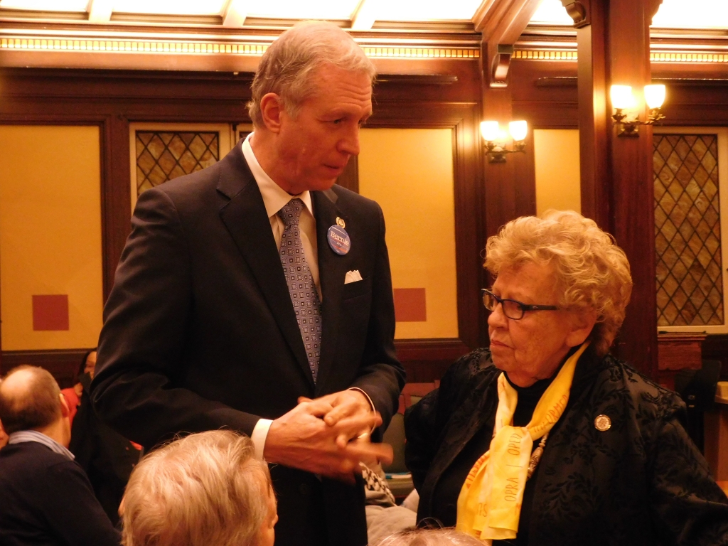 Wisniewski stood in for sanders while Weinberg stood in for Clinton