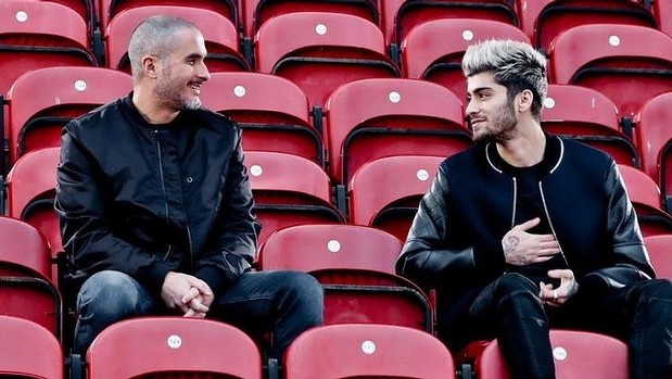 Wrong direction... Zayn Malik with Beats 1 radio host Zane Lowe