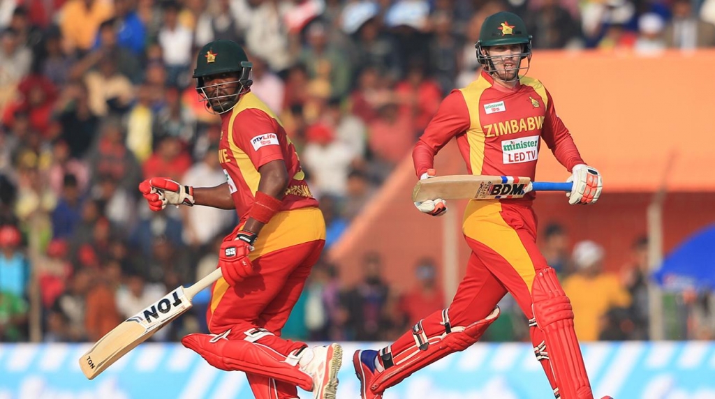 Zimbabwe batters take a run during the T20I match against Bangladesh at Khulna. File