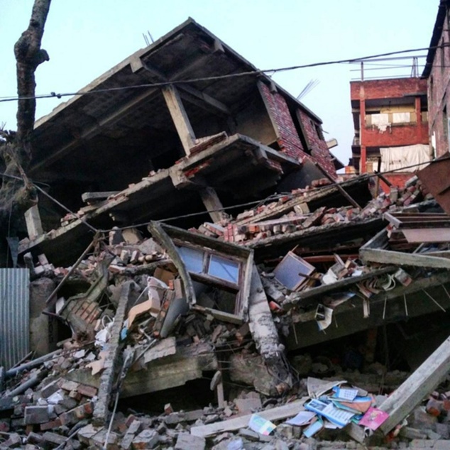 A 6.7 magnitude earthquake struck the India Myanmar border this morning killing one person and injuring at least 50. This image shows the damage caused in the north-eastern Indian city of Imphal capital of Manipur state