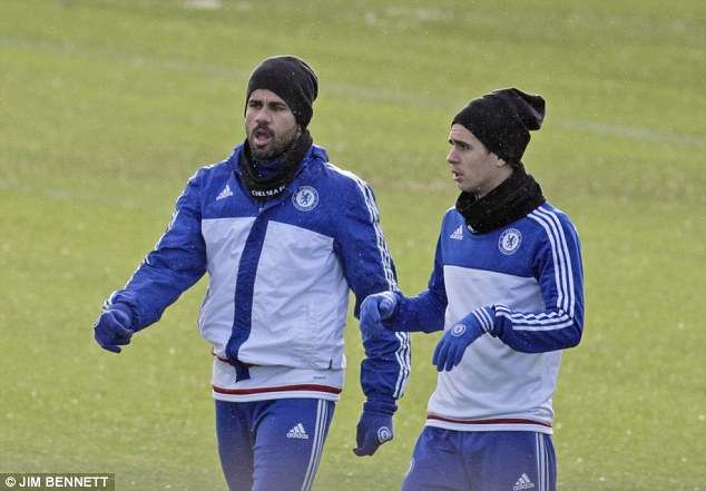 Diego Costa and Oscar make up after fighting each other in training