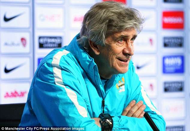 Manuel Pellegrini at a press conference ahead of City's Premier League clash with Crystal Palace