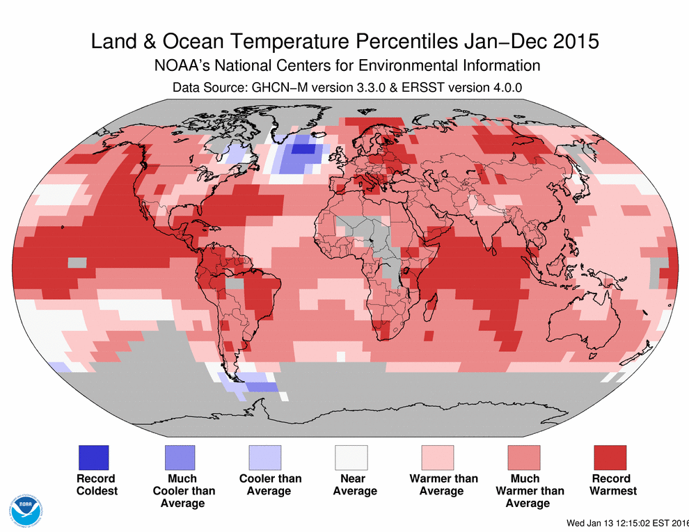 2015 - the planet's hottest year