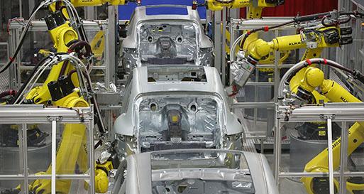 A Porsche production line Pic Getty Images