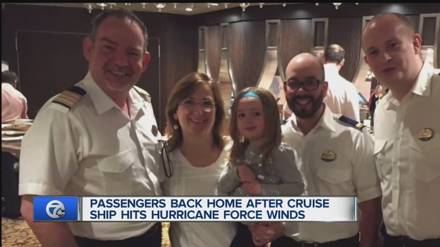 A group of passengers who were on the Anthem of the Seas when it was hit by a storm have returned home.                      WXYZ