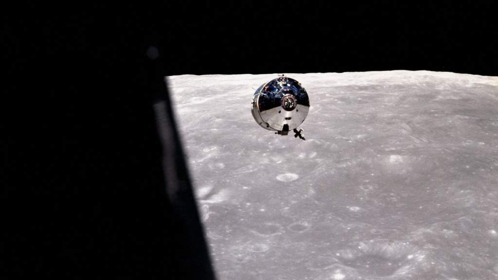 A view of the Apollo 10 Command  Service Module, from the Lunar Module