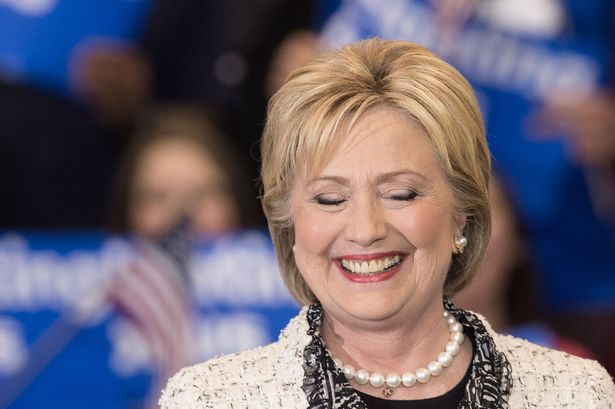 AFP  Getty

Victory Hillary Clinton at a rally last night in South Carolina