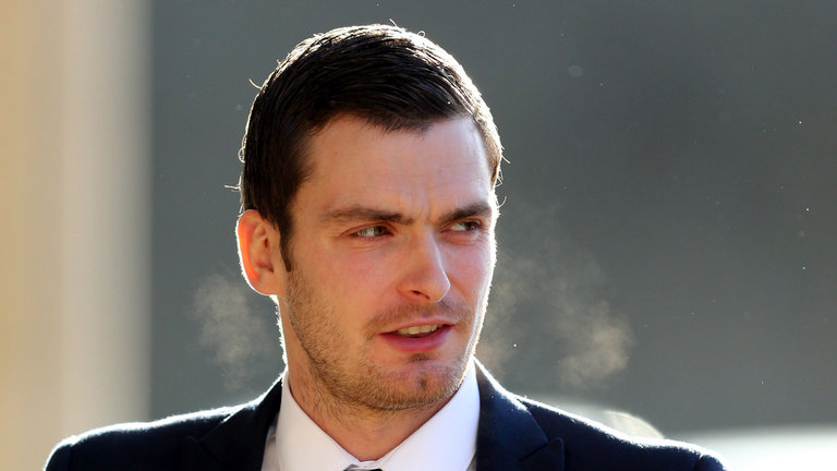 Adam Johnson arrives at court for his second day of evidence