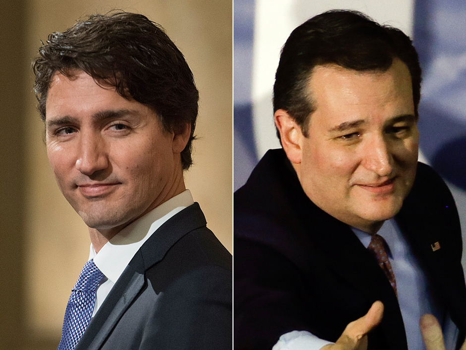 Justin Trudeau left debated Ted Cruz in University