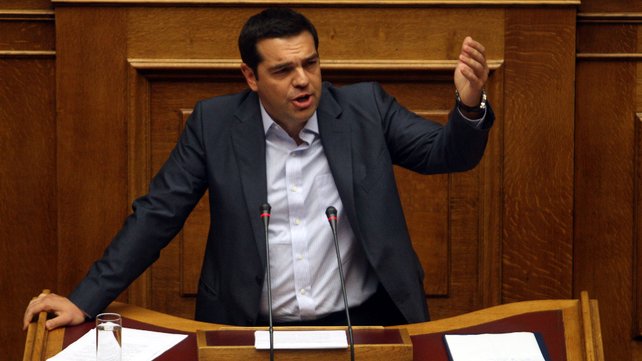 Alexis Tsipras said Greece would block future EU agreements unless 'mandatory allocation of burdens&#39 is secured