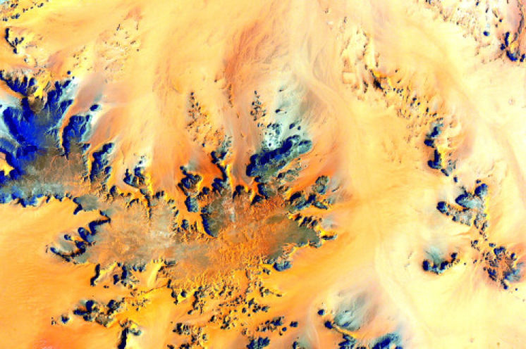 This is one of the hundreds of images NASA astronaut Scott Kelly made while spending nearly a year in space aboard the International Space Station. He called this one'Yellow Desert