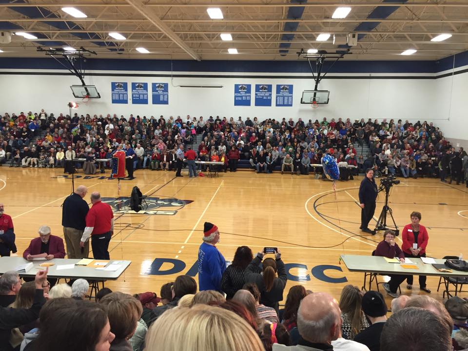 Approximately 1,500 Republicans including many evangelical Christians attended the GOP caucus in Boone