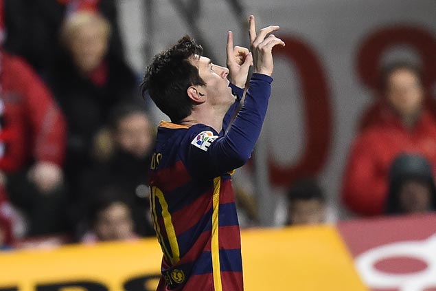 Lionel Messi surpasses 300 La Liga goals as Barcelona downs Gijon