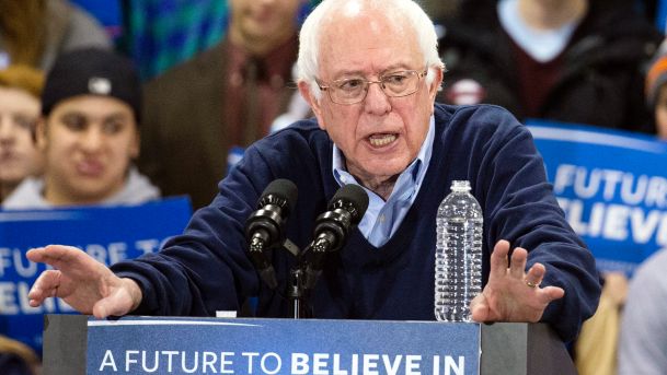 Bernie Sanders at Franklin Pierce University in Rindge New Hampshire Feb. 6 2016