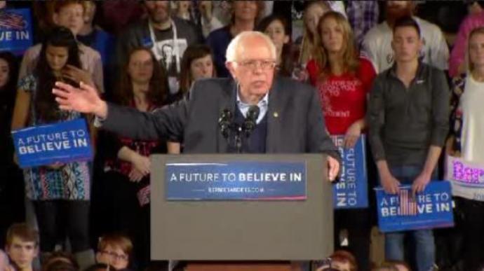 Bernie Sanders in Iowa City