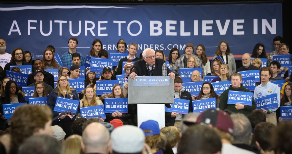 Bernie Sanders rallies voters in Rindge