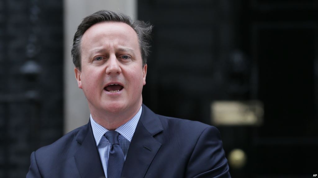 British Prime Minister David Cameron addresses the media. PIC  AFP