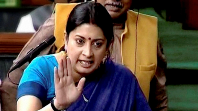 Budget Session Smriti Irani launches no-holds-barred attack to blunt opposition onslaught