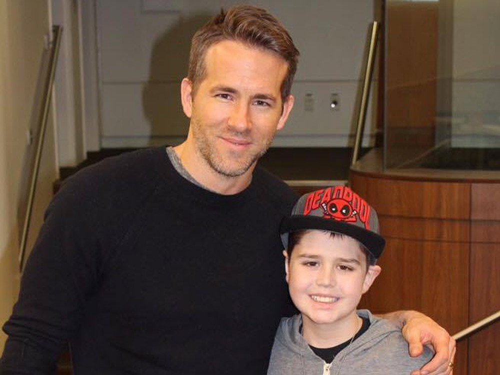 Canadian-born actor Ryan Reynolds with Edmonton's Connor McGrath