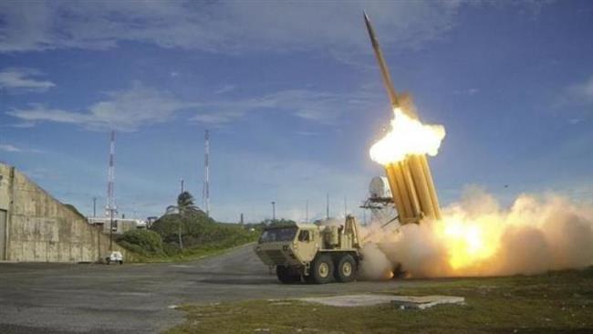 A Terminal High Altitude Area Defense interceptor is launched during a successful intercept test in this undated handout