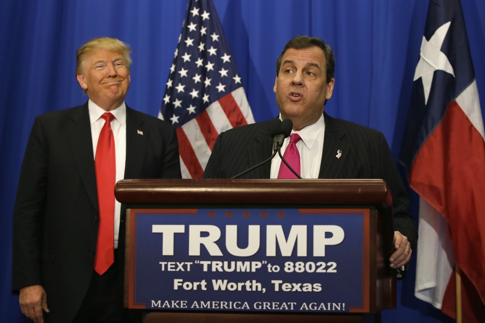 Chris Christie Rides to Trump's Rescue              The New Jersey governor makes a surprising and timely endorsement of the Republican front-runner