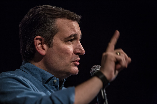 AMES IA- JANUARY 30 Republican presidential candidate Sen. Ted Cruz speaks at a campaign event at the Gateway Hotel