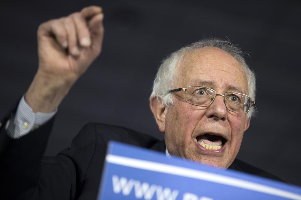 Democratic presidential candidate Sen. Bernie Sanders I-Vt. speaks during a caucus night party on Monday Feb. 1 2016 in Des Moines Iowa