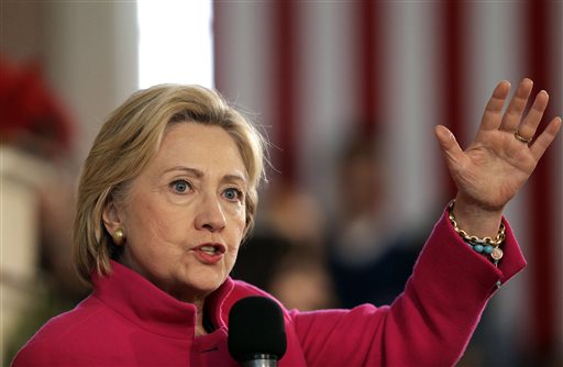 Democratic presidential candidate Hillary Clinton speaks during a campaign event at South Church in Portsmouth N.H. The State Department will be delivering a New Year's Eve batch of more emails from Hillary C