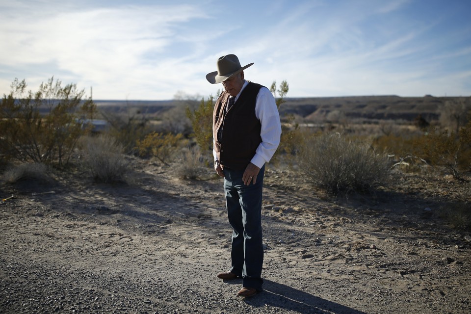 Cliven Bundy at his ranch in Nevada on January 27.         
                     John Locher  AP