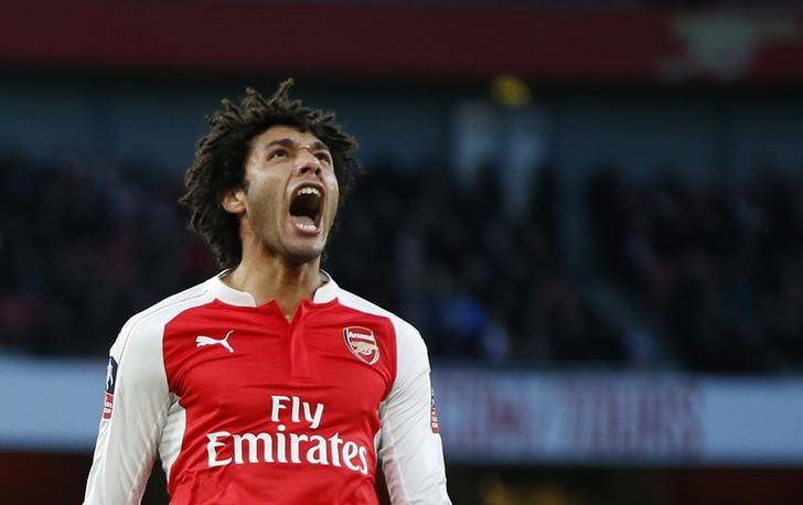 Football Soccer- Arsenal v Burnley- FA Cup Fourth Round- Emirates Stadium- 30/1/16. Arsenal's Mohamed Elneny reacts. Action Images via Reuters  John Sibley  Livepic  Files