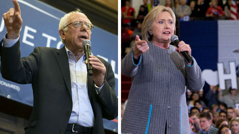 DEMOCRATIC DUEL It’s a toss-up between Bernie Sanders and Hillary Clinton for the Democratic nomination. AP