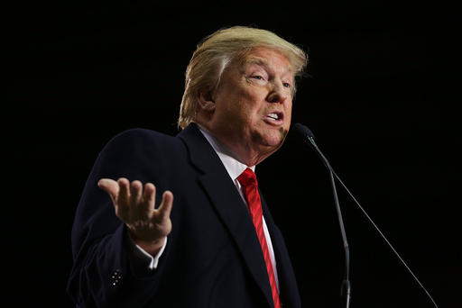 Republican presidential candidate Donald Trump speaks during a campaign rally Feb. 10 2016 in Clemson S.C