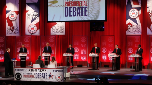 The six remaining U.S. Republican presidential hopefuls Governor John Kasich former Governor Jeb Bush Senator Ted Cruz businessman Donald Trump Senator Marco Rubio and Dr. Ben Carson jousted in Saturday's debate sponsored by CBS News and the Rep