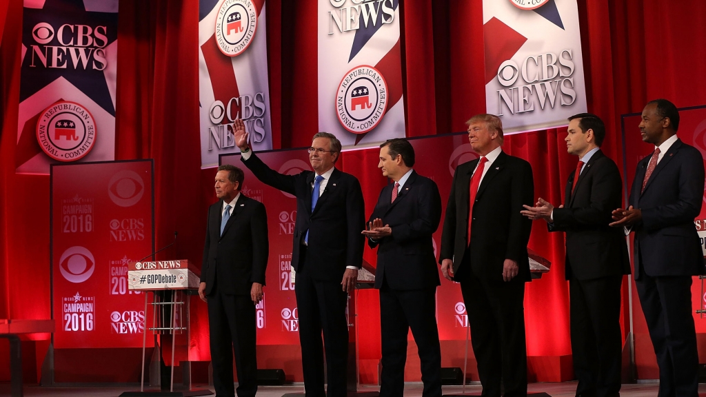 Republican presidential candidates at the final GOP before the South Carolina primary on Saturday at the Peace Center in Greenville South Carolina