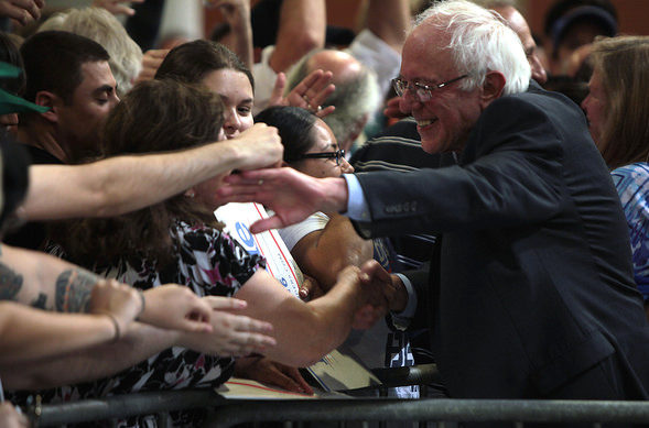 Democratic presidential candidate Bernie Sanders